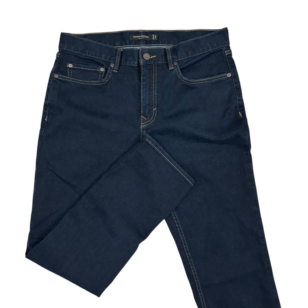 Banana Republic Men’s Slim Straight Jeans in Dark Blue